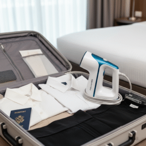Portable Rowenta steamer ideal for home and travel use