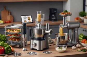 A cozy modern kitchen scene